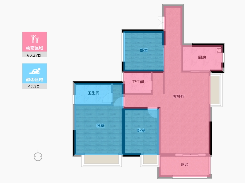 湖北省-孝感市-城际温哥华-94.35-户型库-动静分区