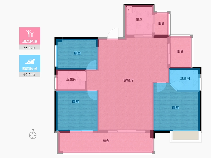 广东省-梅州市-建达欣悦国际-106.14-户型库-动静分区