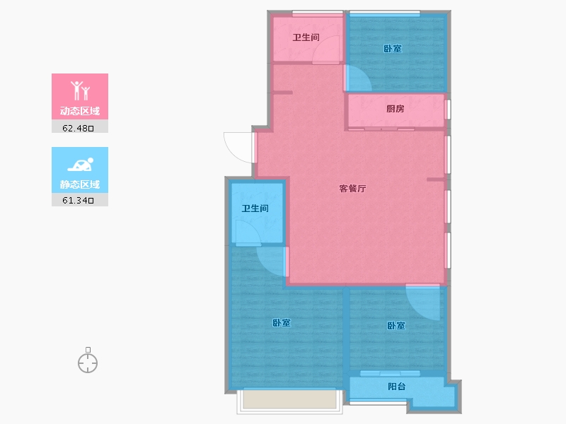 湖北省-武汉市-中德·金科学府-113.00-户型库-动静分区