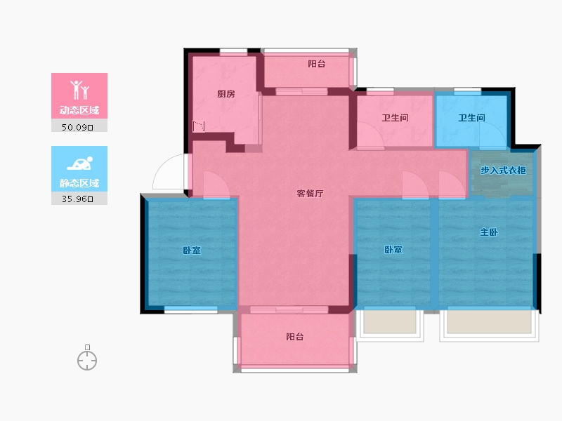 广东省-广州市-融创清城首府-76.00-户型库-动静分区