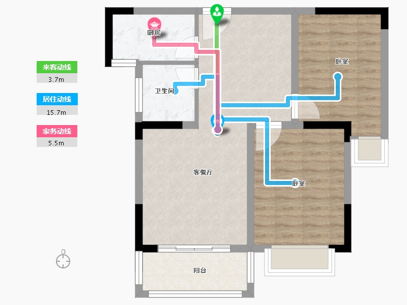 河南省-郑州市-志强理想名城-67.98-户型库-动静线