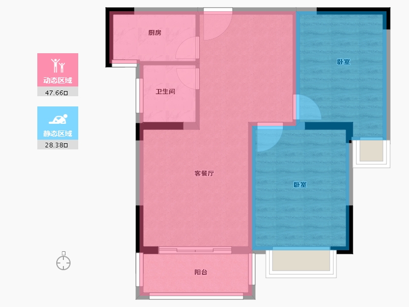 河南省-郑州市-志强理想名城-67.98-户型库-动静分区