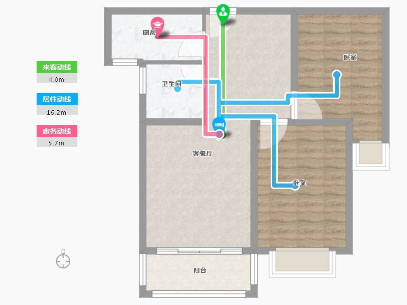 河南省-郑州市-志强理想名城-71.26-户型库-动静线