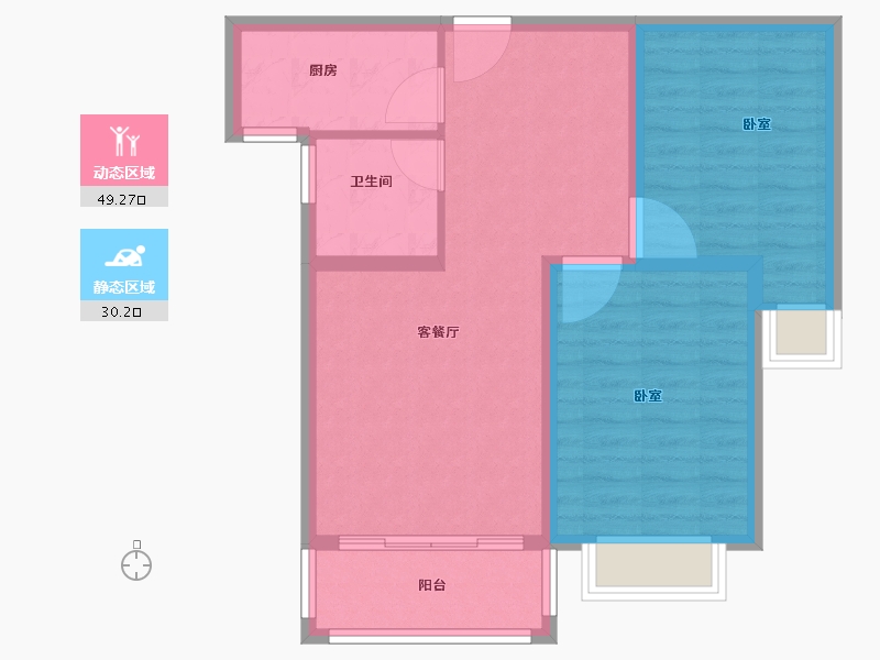 河南省-郑州市-志强理想名城-71.26-户型库-动静分区