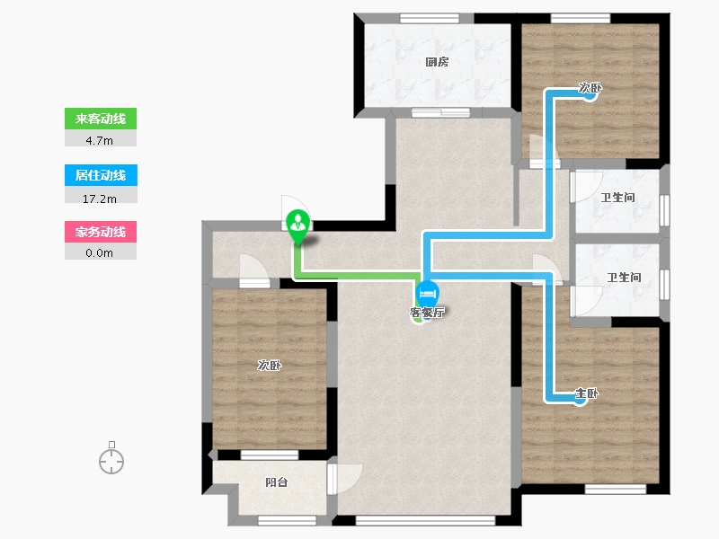 山东省-潍坊市-高创桃源-102.50-户型库-动静线