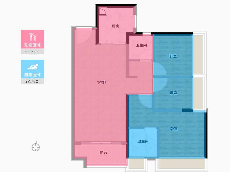 广东省-广州市-星汇城-79.99-户型库-动静分区