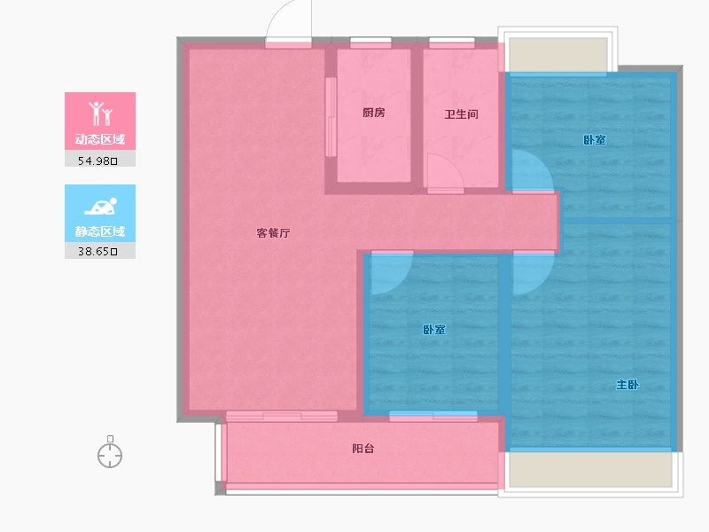 安徽省-六安市-时代悦府-84.09-户型库-动静分区