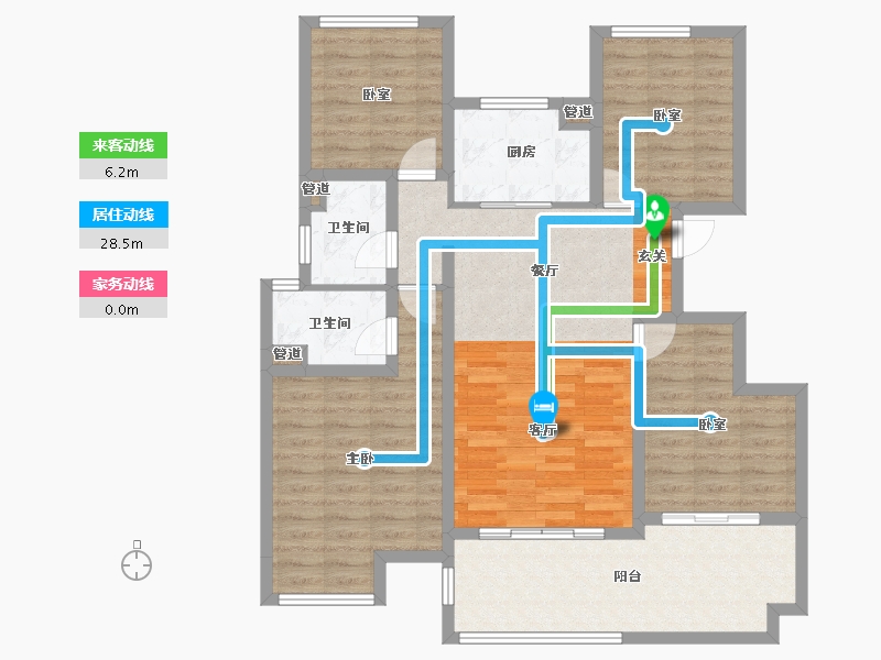 湖南省-衡阳市-皓嘉苑-103.59-户型库-动静线