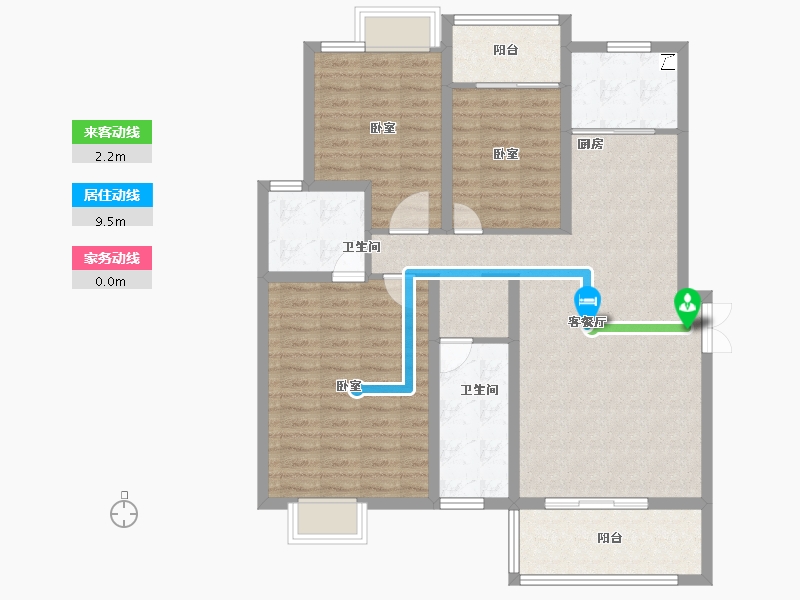 湖北省-孝感市-大悟绣江南-106.00-户型库-动静线