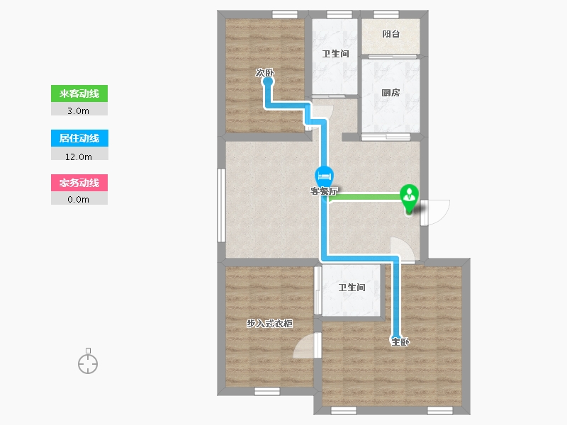 吉林省-长春市-恒泰郡城-73.34-户型库-动静线