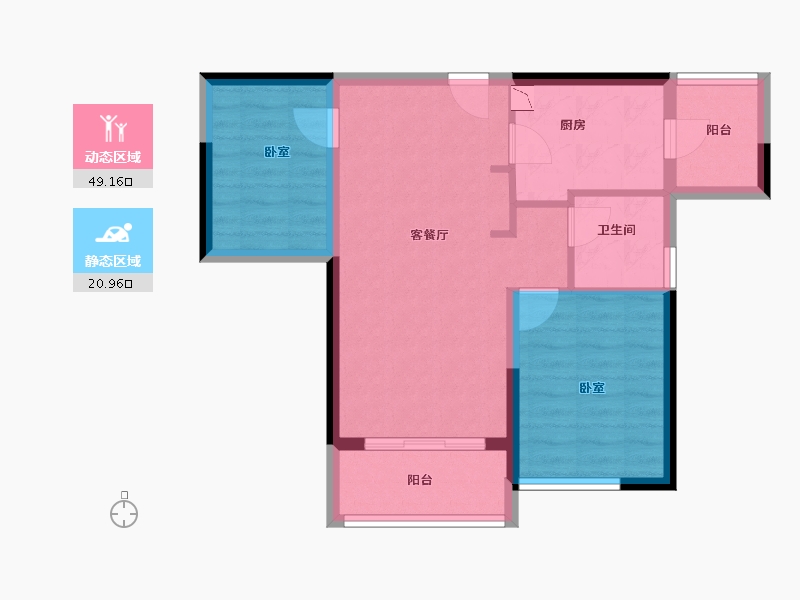 广东省-珠海市-雅居乐·山海郡-62.29-户型库-动静分区