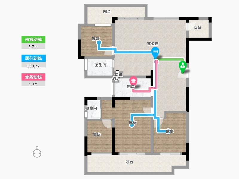 河南省-郑州市-新田城海豚湾-133.99-户型库-动静线