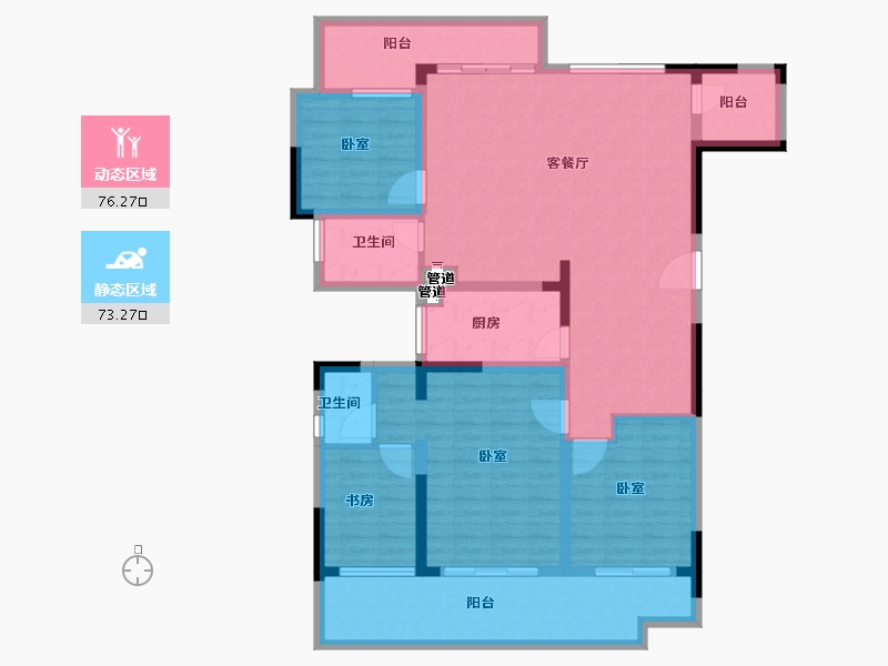 河南省-郑州市-新田城海豚湾-133.99-户型库-动静分区