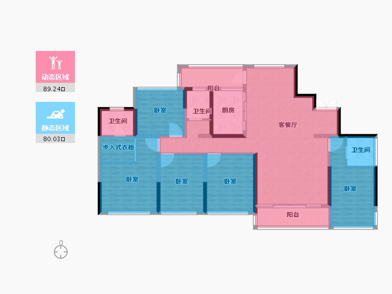 湖南省-怀化市-岳麓青城-152.01-户型库-动静分区