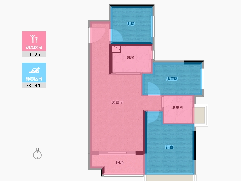 广东省-广州市-星汇城-65.99-户型库-动静分区