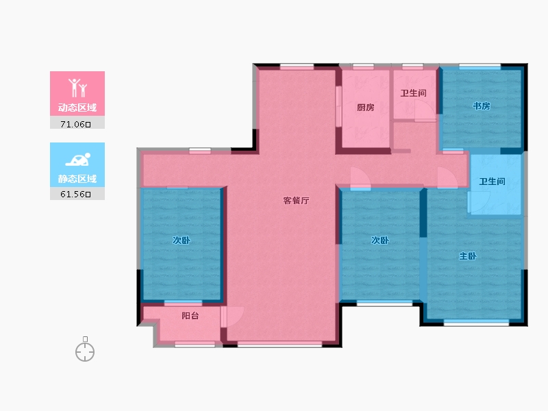 山东省-潍坊市-高创桃源-118.60-户型库-动静分区