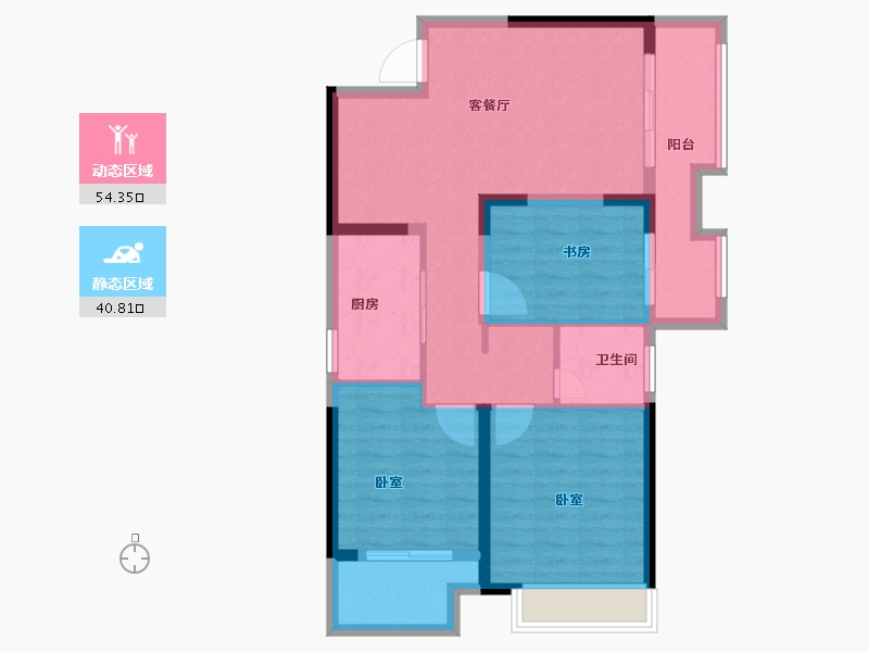 河南省-郑州市-五建新街坊-85.00-户型库-动静分区