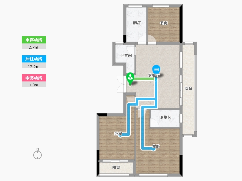 浙江省-宁波市-荣安观江园2期-94.00-户型库-动静线