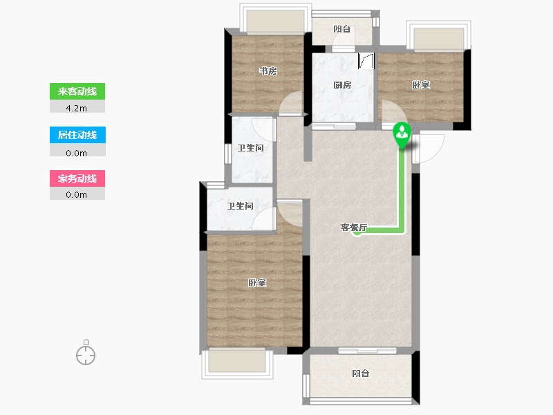 湖北省-荆州市-奥园学府里-75.13-户型库-动静线