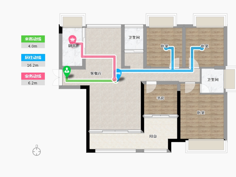 湖南省-常德市-汉寿欢乐城公园世家-96.71-户型库-动静线