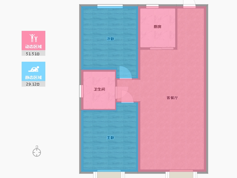 吉林省-长春市-万晟和府-73.00-户型库-动静分区