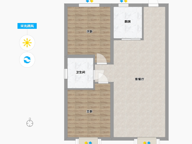 吉林省-长春市-万晟和府-73.00-户型库-采光通风