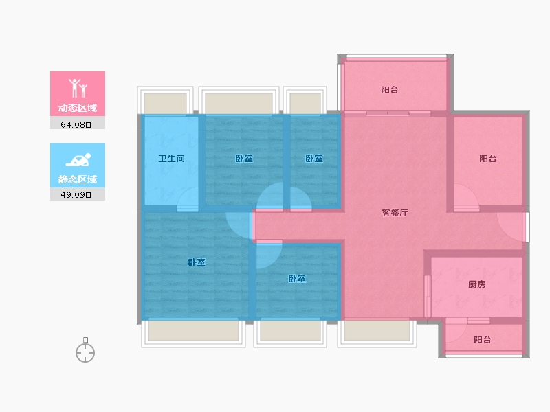 广东省-湛江市-卓越御湖湾-99.68-户型库-动静分区