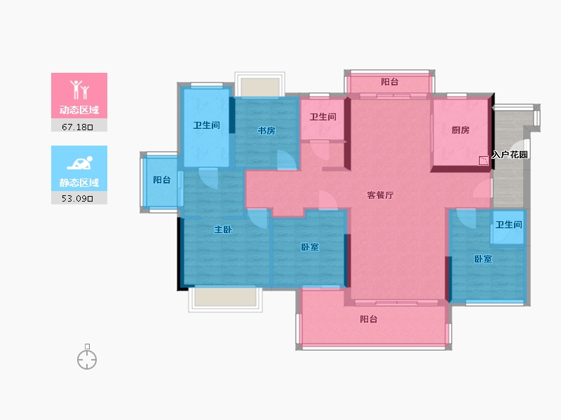 广东省-广州市-融创清城首府-112.65-户型库-动静分区