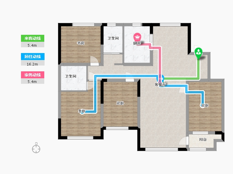 山东省-潍坊市-高创桃源-122.00-户型库-动静线