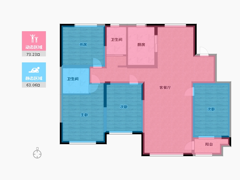 山东省-潍坊市-高创桃源-122.00-户型库-动静分区