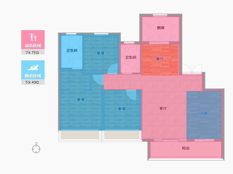 河南省-周口市-西华建业公园里-111.00-户型库-动静分区