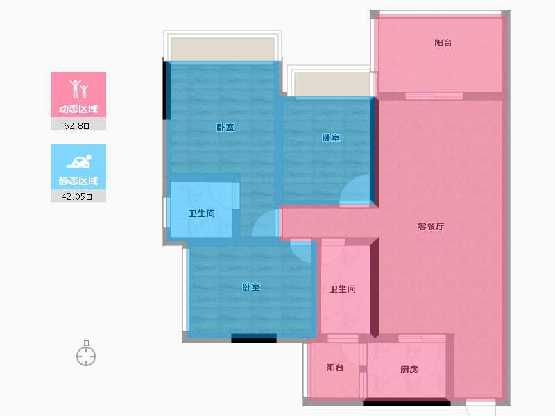 广东省-湛江市-奥园悦时代-92.37-户型库-动静分区