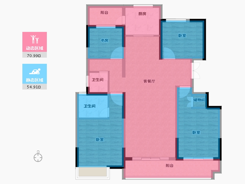 河南省-郑州市-五建新街坊-112.25-户型库-动静分区