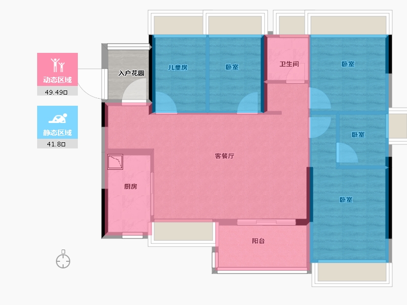 广东省-广州市-星汇城-84.99-户型库-动静分区