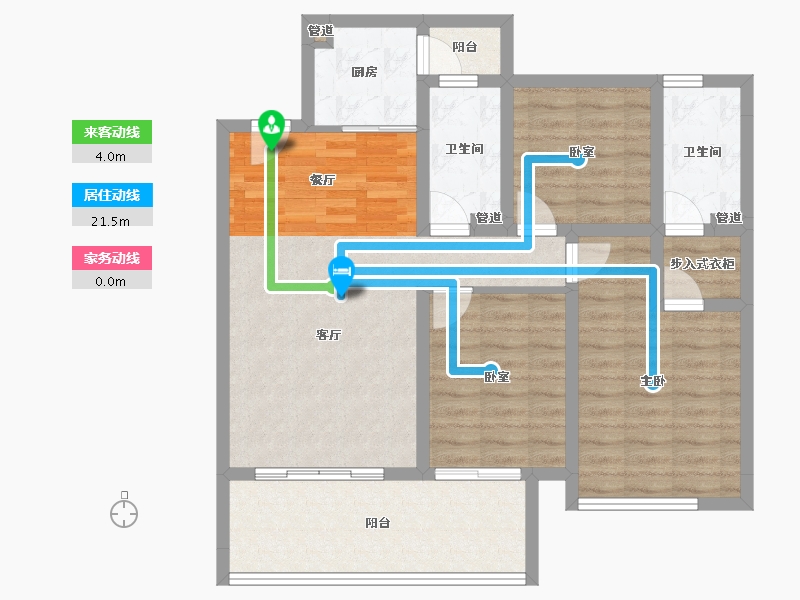 湖南省-衡阳市-皓嘉苑-89.50-户型库-动静线