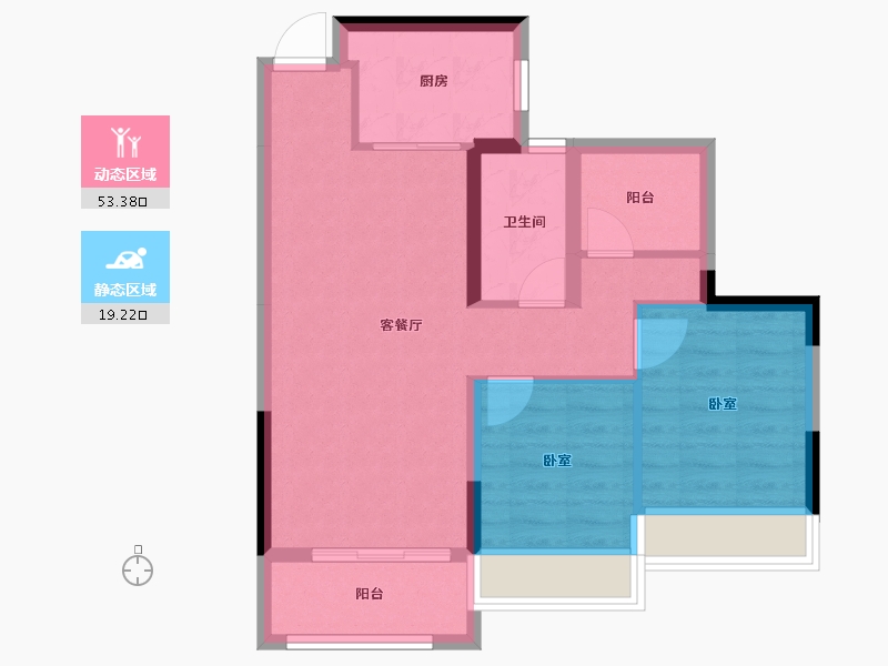 广东省-珠海市-广银大都会-64.58-户型库-动静分区