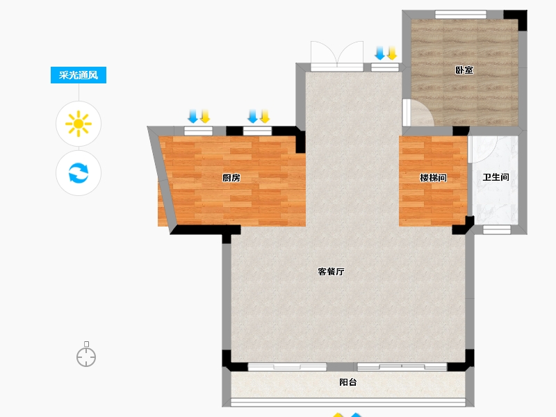 广东省-江门市-时代雁山湖（鹤山）-72.03-户型库-采光通风