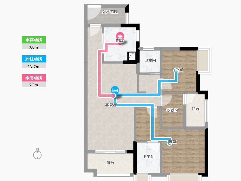 广东省-佛山市-雅居乐新地-79.17-户型库-动静线