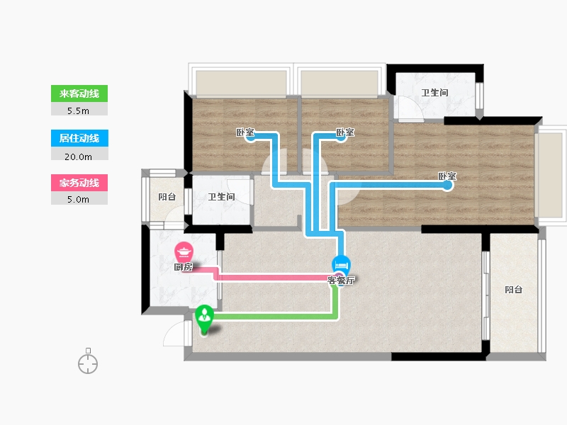 广东省-惠州市-汇园国际-83.01-户型库-动静线