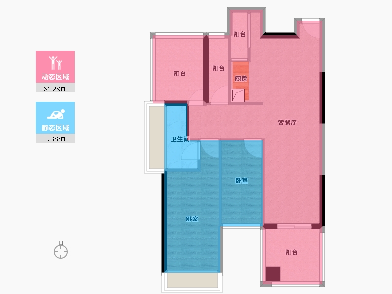 广东省-湛江市-城市尚居花园-79.00-户型库-动静分区