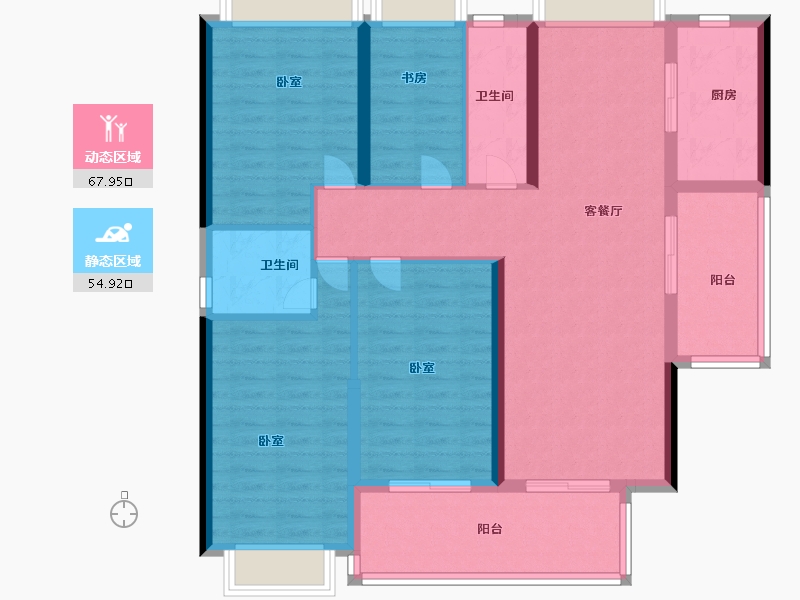 广东省-佛山市-奥园上林一品-110.00-户型库-动静分区