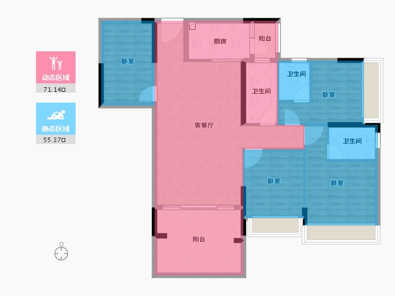 广东省-江门市-御凯名都-113.89-户型库-动静分区