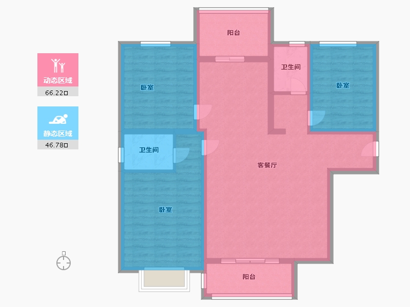 湖北省-孝感市-豫嘉盛世家园-100.99-户型库-动静分区