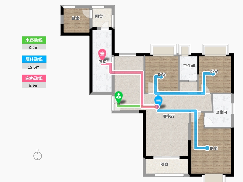 湖北省-武汉市-君荟天地-109.00-户型库-动静线