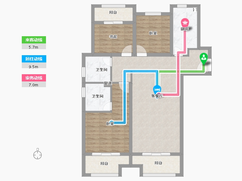 江苏省-镇江市-中骏四季阳光-90.01-户型库-动静线