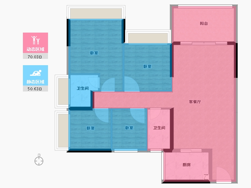 广东省-湛江市-汇泉·盛景名苑-109.32-户型库-动静分区