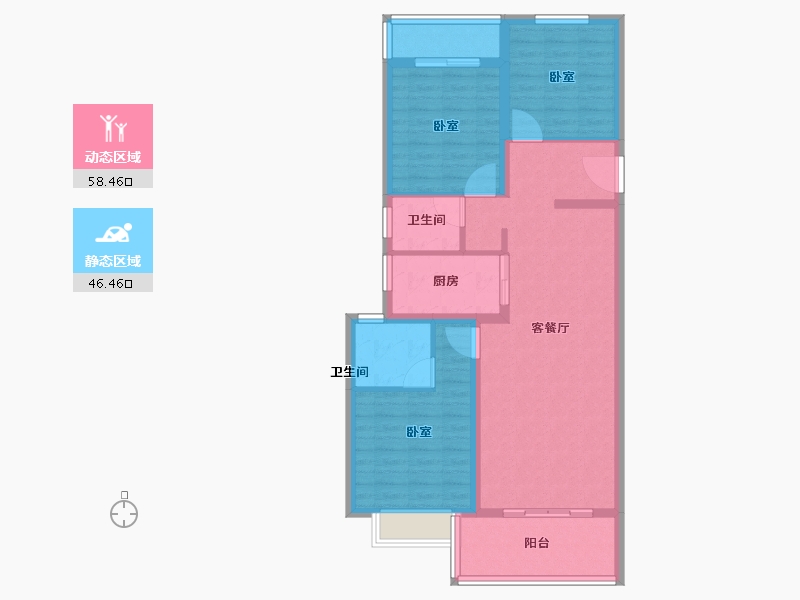 湖南省-怀化市-澳海公园2号-93.99-户型库-动静分区