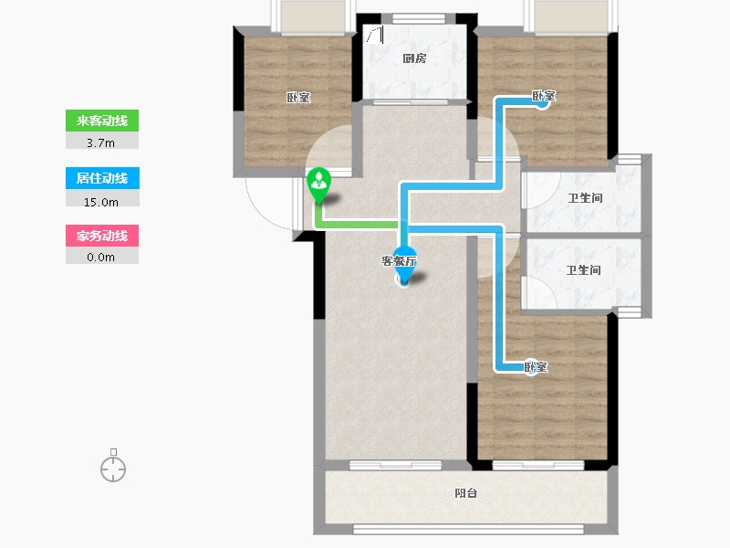 湖北省-武汉市-南德上林公馆-81.92-户型库-动静线