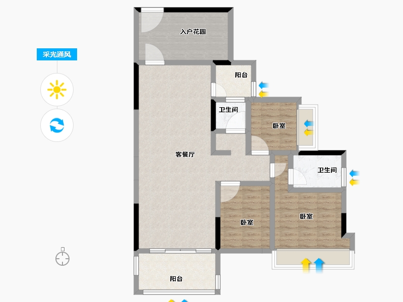 广东省-湛江市-樟树湾金樟水岸-98.00-户型库-采光通风