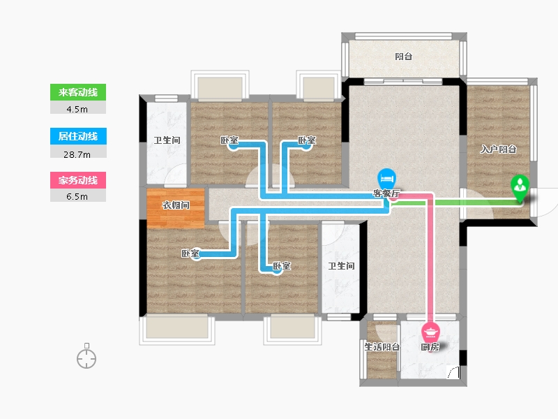 广东省-湛江市-凯悦华府-98.36-户型库-动静线